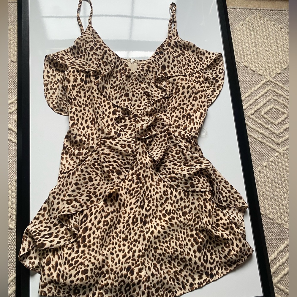 ~Women Cheetah Print Romper Size: M